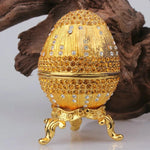 Russian Style Trinket Egg Faberge Decorative Jewelry Box