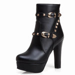 Rivet Buckles High Heel