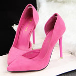 Faux Suede Women Pumps High Heel