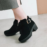 Karinluna Chunky Heels Ankle Boots