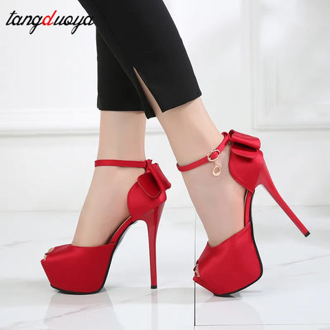 Stiletto Heels with Butterfly-knot