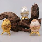 Russian Style Trinket Egg Faberge Decorative Jewelry Box