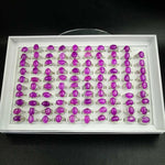 15Pcs/Lot Fashion Natural Amethyst Purple Stone Silver Plated Rings