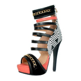 Gladiator cool punkhigh heels