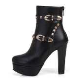 Rivet Buckles High Heel