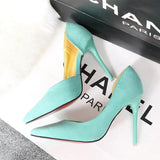 Faux Suede Women Pumps High Heel