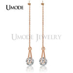 Cubic Zircon Drop Line Long Earrings