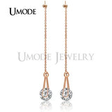 Cubic Zircon Drop Line Long Earrings