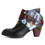 Johnature Round Toe Mixed Colors with Flowers