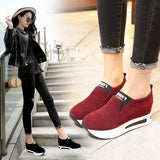 New Women Shoes Slip-On Thick Platform Shoes Woman  Casual Ladies Sport Flats Wedges Sneakers Zapatos 2019 Mujer Plus Size