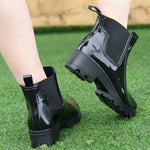 PVC Rubber Elastic Low-tube Rainboots