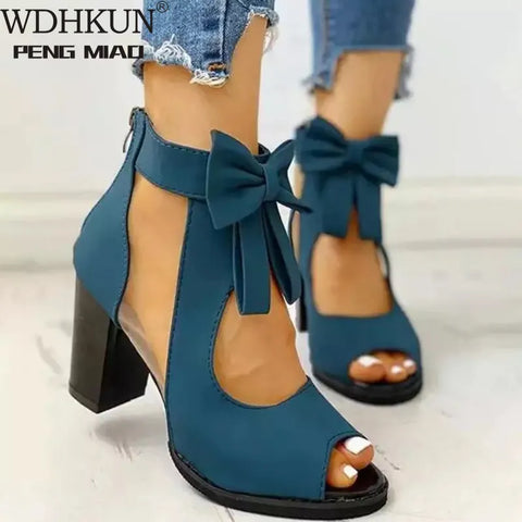 Elegant Butterfly Knot Mesh Sandals