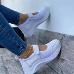 Women Sneakers Canvas Shoes Woman Loafers Slip On Round Toe Thick Sole Women Shoes Fashion Flowers Platform Ladies Shoes WSH4154