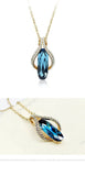 Crystal Necklace Italina Rigant Blue Austrian Crystal