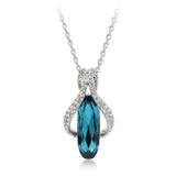 Crystal Necklace Italina Rigant Blue Austrian Crystal