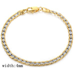 Trendsmax Gold Color Chain Necklace For Men Women Cuban Link Chain Male Necklace Fashion Men's Jewelry Wholesale Gifts 4mm GN64