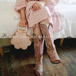 Pink Elegant Fashion Modern Western Boots