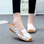 Women flat shoes 2022 new fashion ballet summer flower print women shoes genuine leathe loafers ladies flats shoes woman