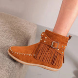 Suede Ankle Rivet Boots