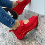 Women Sneakers Canvas Shoes Woman Loafers Slip On Round Toe Thick Sole Women Shoes Fashion Flowers Platform Ladies Shoes WSH4154