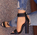 Buckle Strap  Peep Toe Zipper