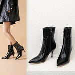 Ankle Boots PU Leather Zippe