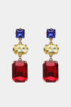 Geometrical Shape Glass Dangle Earrings