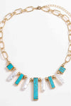 Turquoise Alloy Necklace