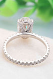 14K White Gold 2.5 Carat Moissanite 4-Prong Ring