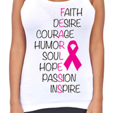 Juniors Dri Fit Fearless Breast Cancer T-Back Tank Top