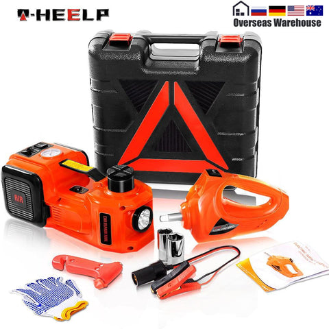 E-HEELP 3 In 1 Electric Car Jack Kit 5Ton 12V Hydraulic Jack