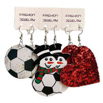 Snowman, Ball, and Heart Earrings Set