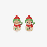 Snowman Rhinestone Alloy Earrings