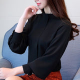 Wine Long Sleeve Office Blouse