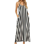 Black and White Long  Stripe with Pockets