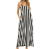 Black and White Long  Stripe with Pockets