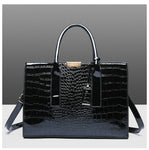 Luxury Black Alligator Composite Handbag