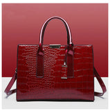 Luxury Black Alligator Composite Handbag