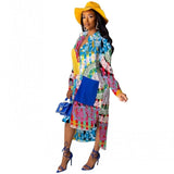 African Print Asymmetrical Summer Dress