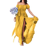 Celmia Bohemian Ruffle Long Maxi Sundress