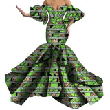 Strapless Evening Dress with African Print