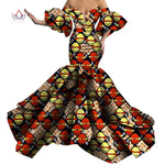 Strapless Evening Dress with African Print