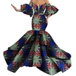 Strapless Evening Dress with African Print