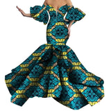 Strapless Evening Dress with African Print