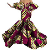 Strapless Evening Dress with African Print