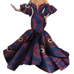 Strapless Evening Dress with African Print