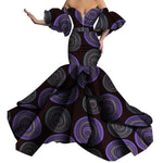 Strapless Evening Dress with African Print