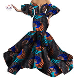 Strapless Evening Dress with African Print