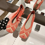 Breathable Pattern Flat Heel Shoes