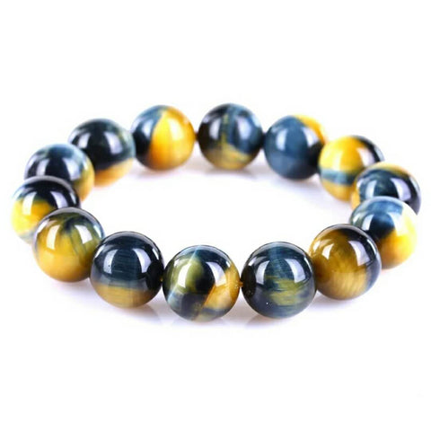 Unisex Quality Natural Gold Blue Tiger Eye Yellow Gemstone